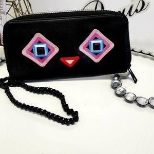 Wristlet Wallet  Purse with face Design